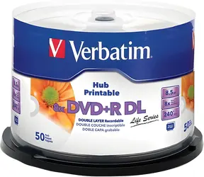 Verbatim DVD+R DL 50ks / Optické médium / 8.5 GB / 8x