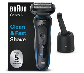 Braun Series 5 52-B7000cc černá / Planžetový holicí strojek / 50 min provoz / Wet & Dry / voděodolný / čisticí stanice