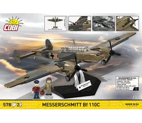 COBI 5777 Messerschmitt Bf 110C / Stavebnice / 578 dílků / 2 figurky / od 9 let