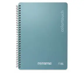 Mitama i-Note tyrkysová / Spirální sešit / 18,5×24 cm / čtverečkovaný / 90 listů