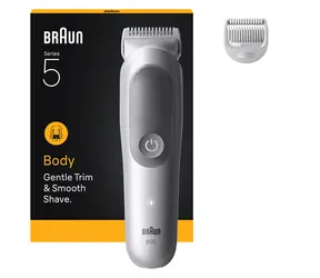 Braun BG5500 BodyGroomer šedá / Zastřihovač / Pánský / Celé tělo / voděodolný / SkinGuard
