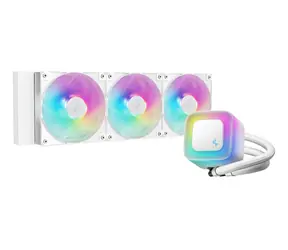 DEEPCOOL LE360 WH V2 bílá / komplet vodního chlazení / 3x 120mm / ARGB / 500-2100 RPM / socket 1700/AM4/AM5