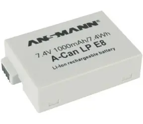 Ansmann A-Can LP-E8 / Náhradní akumulátor / Canon LP-E8 / Li-Ion / 7,4 V / 1000 mAh