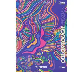 Mitama Color Touch fialová mramorová / Sešit / A4+ / čtverečkovaný 5 mm / 52+2 listů / 100 g
