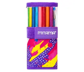 Mitama Glitter Roll Comics fialová / Penál plný / rolovací / 25 ks