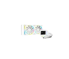 DEEPCOOL LM240 bílá / Komplet vodního chlazení / 2x 120mm / ARGB / 2,4" IPS displej