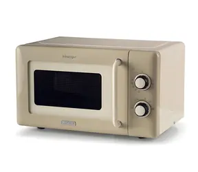 Ariete 3960CR Vintage béžová / Mikrovlnná trouba / 800 W / 20 l / 5 úrovní výkonu / 30 min časovač