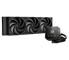 Deepcool Spartacus 360 černá / Vodní chladič CPU / 360mm radiátor / 3x 120mm ventilátor / ARGB / 3,4" IPS displej