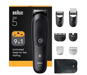 Braun Series 5 AIO5540 černá / Zastřihovač / 9 v 1 / 0,5–21 mm / výdrž až 120 min