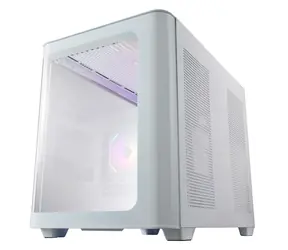 Fortron FSP S380-WA bílá / PC skříň / Midi-Tower / µATX / ARGB / Temperované sklo