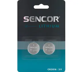 Sencor CR2016 / Baterie lithiová knoflíková / 3V / 2 ks