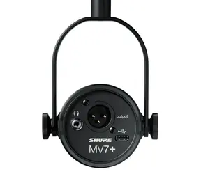 Shure MV7+ černá / Dynamický mikrofon / XLR / USB-C / 50 - 16000 Hz