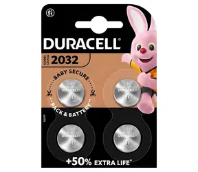Duracell CR2032 / Knoflíková baterie / Lithium / 3 V / 4 ks