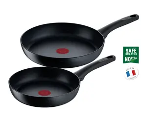 Tefal Black Stone G28191 černá / Sada pánví / 2 ks / 24 cm + 28 cm / Mineralia+ / indukce