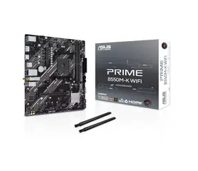 ASUS PRIME B550M-K WIFI / Základní deska / B550 / AM4 / 2x DDR4 / PCIEx16 / Wi-Fi 6 / GLAN / mATX