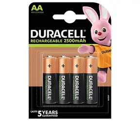 Duracell StayCharged HR06 / Nabíjecí baterie / AA / 2500 mAh / 1,2 V / 4 ks