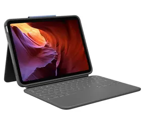 Logitech Rugged Folio šedá / Ochranné pouzdro s klávesnicí / Apple iPad 10. gen (2022)