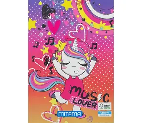 Mitama Fantasy colours Daisy Pop / Sešit čtverečkovaný / A4+ / 52+2 listů / 5 mm / 100 g/m2