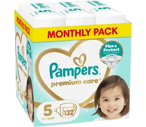 Pampers Premium Care 11-16 kg (132 ks) / Pleny / Velikost 5 (11-16 kg)