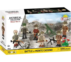 COBI 2063 Bitva o Monte Cassino / Sada figurek / 6 figurek / 73 dílů / od 6 let