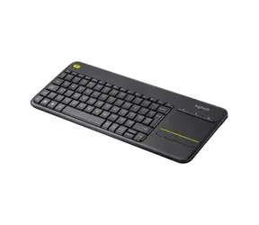 Logitech Wireless K400 Plus černá / Bezdrátová klávesnice / Touchpad / 2,4 GHz / USB / NLB layout