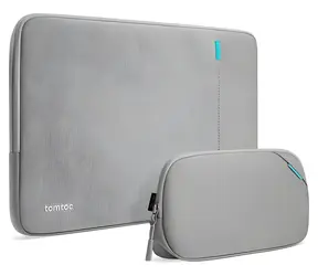 tomtoc Recycled Sleeve with Pouch šedá / Pouzdro / MacBook Pro 14" / M1-M4