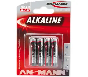 Ansmann Red / Alkalická baterie AAA / 1,5 V / 4 ks / blistr