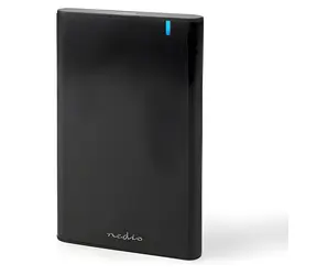 Nedis Přenosný box pro pevný disk / 2.5" / SATA III / USB 3.1 Gen1 / USB-A a USB-C / hliníkový