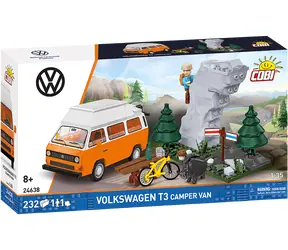 COBI 24638 Volkswagen T3 Camper Van oranžovo-bílá / Stavebnice / 232 dílů / od 8 let