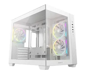 DEEPCOOL CG330 3F bílá / PC skříň / mATX / Bez zdroje / Temperované sklo