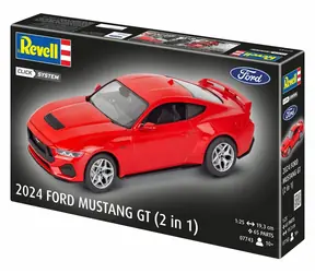 Revell Ford Mustang GT 2024 červená / Modelářská stavebnice / Click System / 1:25 / 65 dílků / od 10 let