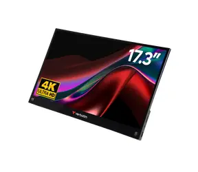 17,3" Verbatim PM-17-4K černá / Přenosný monitor / IPS / dotykový / 4K 3840x2160 / 400 cd/m2 / 6ms / HDMI / USB-C 3.1