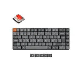 Keychron K3 Max šedá/oranžová / Klávesnice / 75% / Mechanická / Red switch / Hotswap / BT / USB / DE