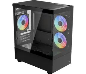 Aerocool Viewport Mini-G-BK-v4 ARGB černá / PC skříň / Micro ATX / Mini-ITX / 2x USB-A 2.0 / 1x USB-A 3.2 / bez zdroje