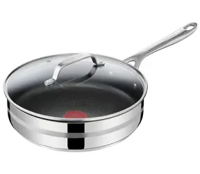 Tefal Jamie Oliver Cook Smart E31033 / Sauté pánev / O 25 cm / nerezová ocel / titan / indukce / s pokličkou
