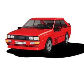 COBI 24664 Audi Quattro 1980 červená / Stavebnice / 79 dílů / 1:35 / od 7 let