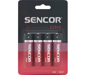 Sencor / Baterie tužková / AA (LR6) / 1,5 V / zinkouhlíková / 4 ks