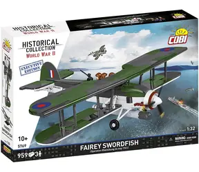 COBI 5769 Fairey Swordfish Executive Edition / Stavebnice / 959 dílků / 1:32 / 3 figurky / od 10 let