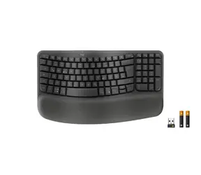 Logitech Wave Keys for Business černá / Ergonomická klávesnice / DE layout / Bluetooth / Logi Bolt