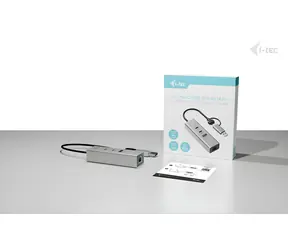 i-tec USB-C/USB-A Metal HUB 3 / USB hub / 2× USB-C + 1× USB-A / 2,5Gb LAN