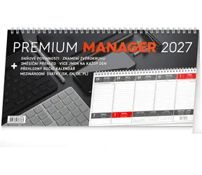 NOTIQUE Premium Manager 2027 / Stolní kalendář / 32 × 16 cm