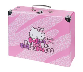 BAAGL Hello Kitty Sweet Leopard / Skládací školní kufřík s kováním / 32.5 x 10.5 x 26 cm
