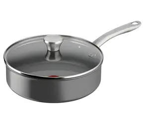 Tefal RENEW+ C4243253 šedá / Pánev s pokličkou / 24 cm / keramický povrch / indukce