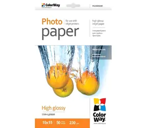COLORWAY Fotopapír / Vysoce lesklý / 10×15 cm / 230 g/m2 / 50 listů