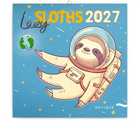 NOTIQUE Líní lenochodi 2027 / Poznámkový kalendář / 30 × 30 cm