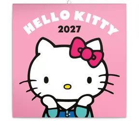 NOTIQUE Mřížkový kalendář Hello Kitty 2027 / Nástěnný kalendář / 30 × 30 cm / 6 jazyků