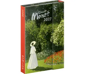 NOTIQUE Claude Monet 2027 anglicky / Týdenní magnetický diář / 11 × 16 cm