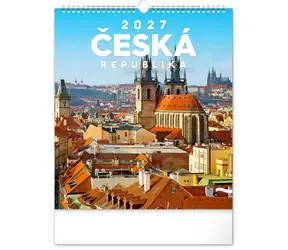 NOTIQUE Nástěnný kalendář Česká republika 2027 / 30 × 34 cm