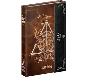 NOTIQUE Diář Harry Potter – Deathly Hallows 2027 / Týdenní magnetický / 11 x 16 cm / anglický jazyk