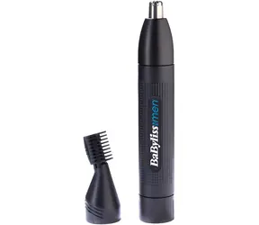 BaByliss E652E / Zastřihovač chloupků / ušní & nosní & obočí / 2 zastřihovací hlavy / nástavce 3 & 5 mm / 1x AA baterie